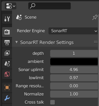 SonarRT in render engine